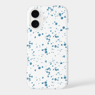 Artistic Blue Ink Splatter Abstract Minimalist Wat