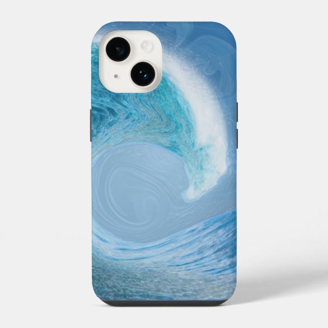 Artistic Blue Wave iPhone Case (Back)