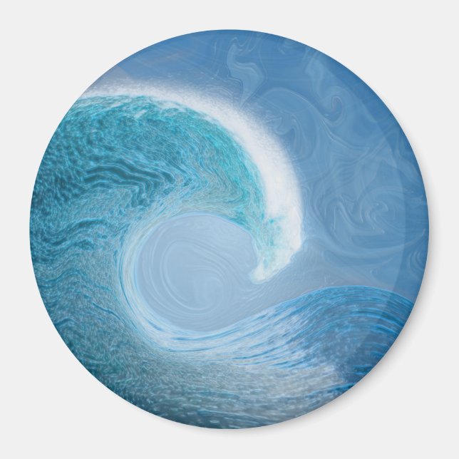 Artistic Blue Wave Magnet (Front)