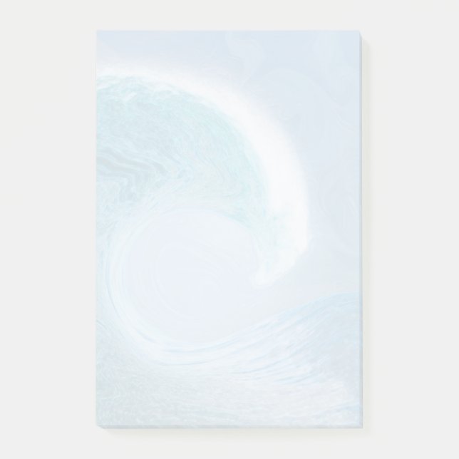 Artistic Blue Wave Post-it Notes (Front)