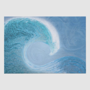 Artistic Blue Wave Tissue Paper