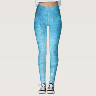 Artistic Blueprint Leggings - Stand Out in Style