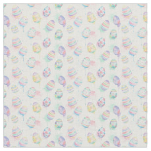 Artistic Boho Watercolor Easter Egg Floral Fabric