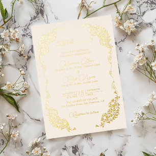 Artistic Botanical Floral Paisley Muslim Wedding