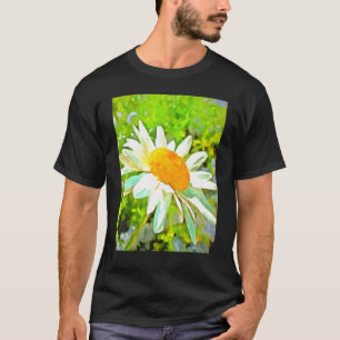 Artistic Bright And Colourful White Garden Daisies T-Shirt
