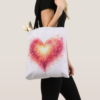 Artistic Bright Heart Tote Bag