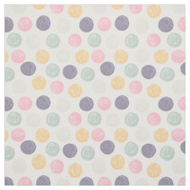 artistic brush stroke pastel polka dot fabric (Swatch)