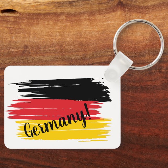 Artistic Brushstroke Germany Flag  Key Ring (Front)