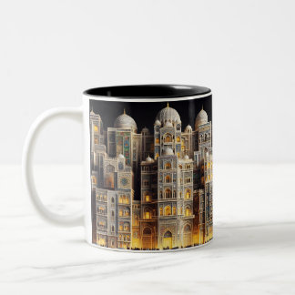 Artistic Building  Two-Tone Coffee Mug