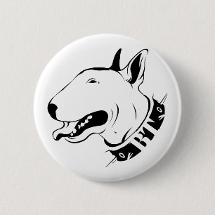 Artistic Bull Terrier Dog Breed Design 6 Cm Round Badge