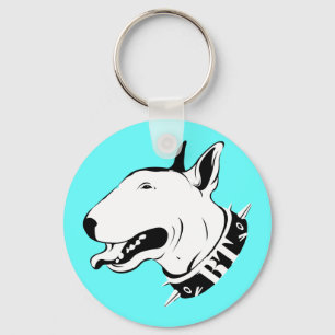 Artistic Bull Terrier Dog Breed Design Key Ring