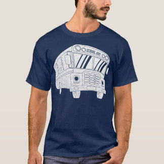 Artistic Bus Driver Driving Graphic Design School T-Shirt