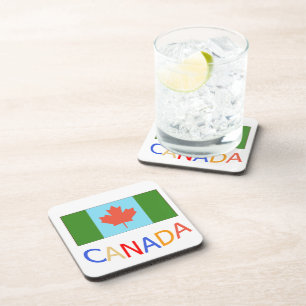 Artistic Canada flag patriotism.  Canada Day. Coaster