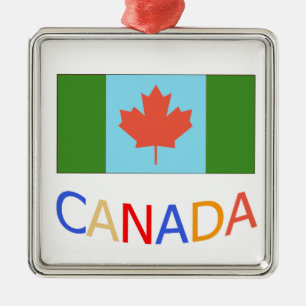 Artistic Canada flag patriotism. Canada Day. Metal Tree Decoration