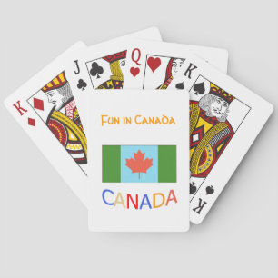 Artistic Canada flag patriotism. Canada Day. Playing Cards