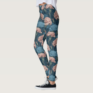 Artistic Carnation Flower Attire Weightlifting Leggings