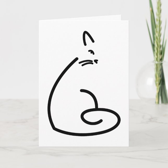 Artistic Cat Silhouette Card (Front)