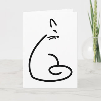 Artistic Cat Silhouette Card