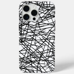 Artistic Chaotic Line Scribble Design 🎨 iPhone 15 Pro Max Case