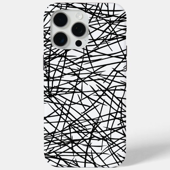 Artistic Chaotic Line Scribble Design 🎨 Case-Mate iPhone Case (Back)