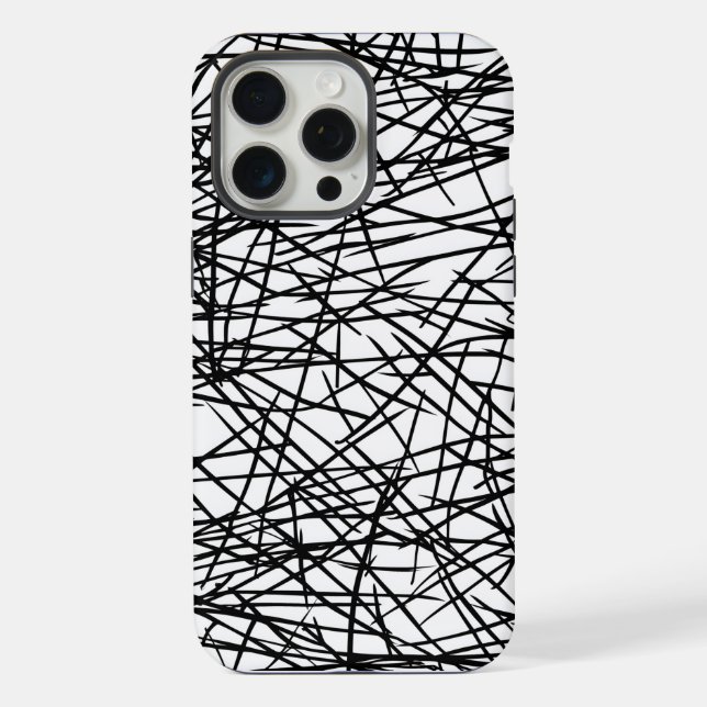 Artistic Chaotic Line Scribble Design 🎨 iPhone Case (Back)