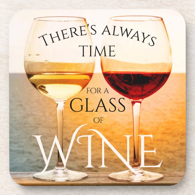 Artistic Cheers Ocean and Wine Coasters (Front)