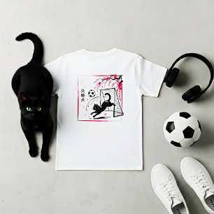 Artistic Cherry Blossom Cat Soccer For Japanese Ar Tri-Blend Shirt
