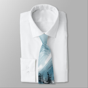 Artistic Chinese Landscape Painting Chinoiserie Tie