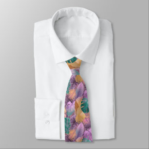 Artistic Christmas Gift For Dad Tropical Floral Tie