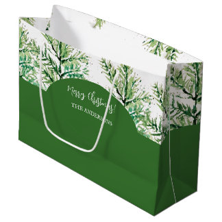 Artistic Christmas Tree Personalised Large Gift Bag