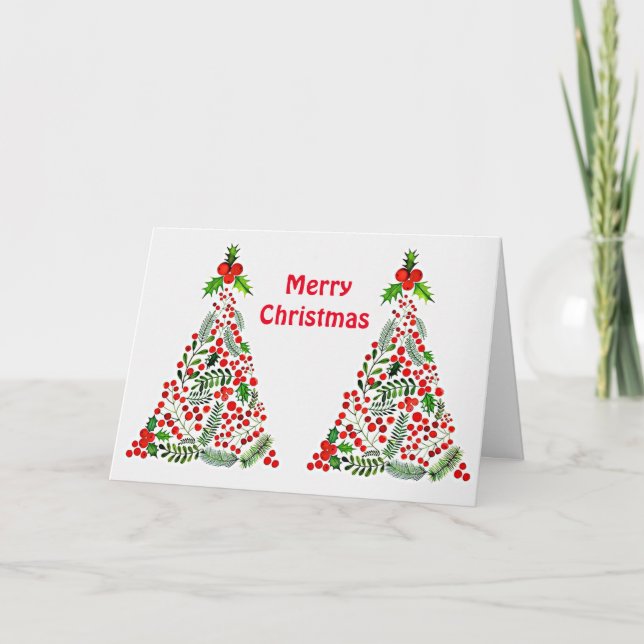 **ARTISTIC CHRISTMAS TREES** CHRISTMAS GREETING CARD (Front)