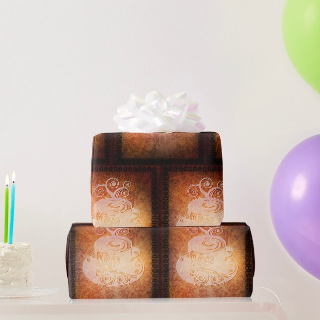 Artistic Coffee Cup Wrapping Paper (Creator Uploaded)