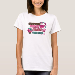 Artistic COFFEE FIRST THEN THE KIDS Artwork T-Shirt