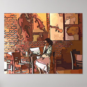 Artistic Coffee Shop Poster