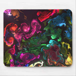 Artistic colorful mouse pad