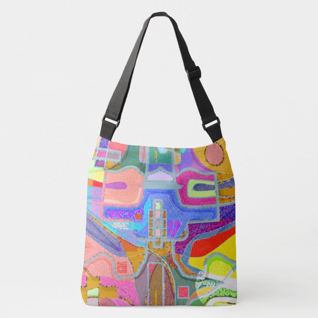 Artistic Colourful Abstract Fun Bag (Front)