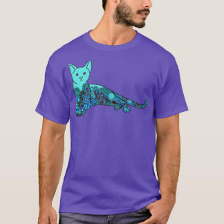 Artistic Colourful Cat T-Shirt
