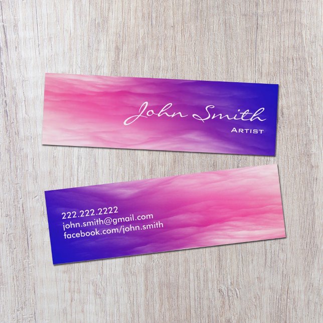 Artistic Colourful Clouds Mini Business Card (Creator Uploaded)