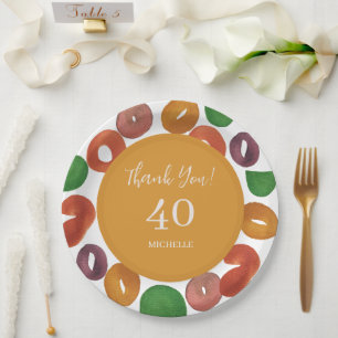 Artistic Colourful Fall Paper Plate