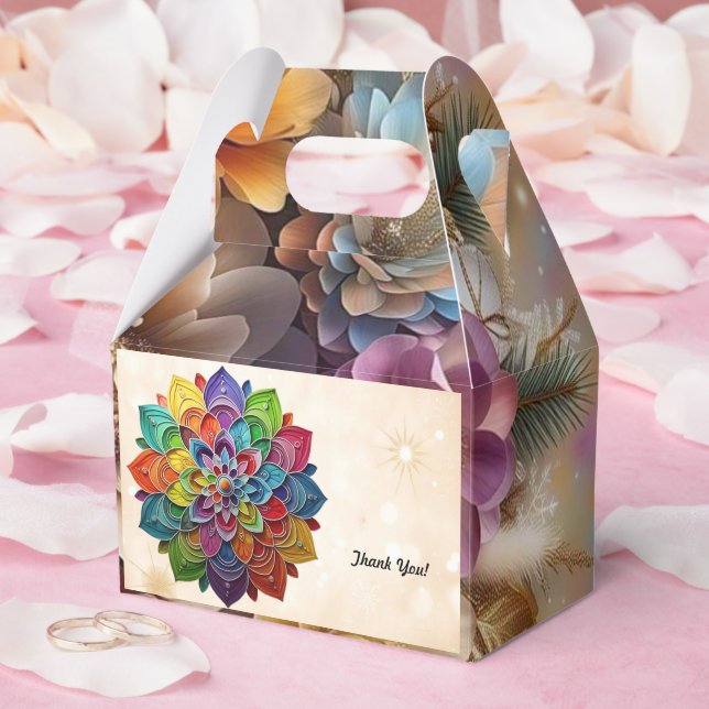 "Artistic Colourful Harmony" Favour Box (Wedding)