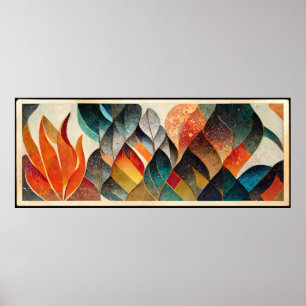 Artistic colourful mosaic poster