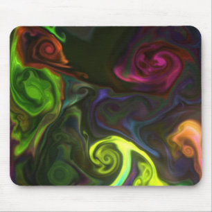 Artistic colourful mouse pad