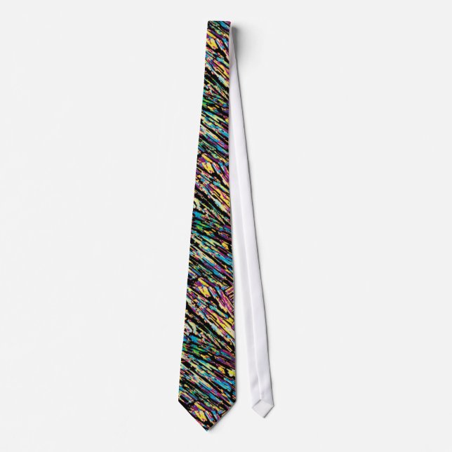 Artistic colourful scratch lines necktie (Front)
