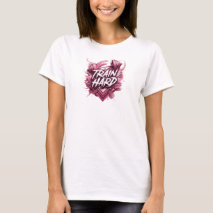 Artistic Colourful TRAIN HARD Statement Tee