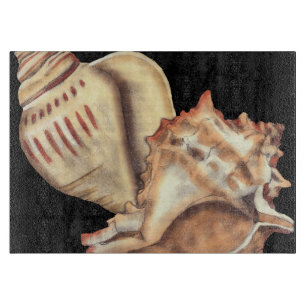 Artistic Conch Shells Cutting Board