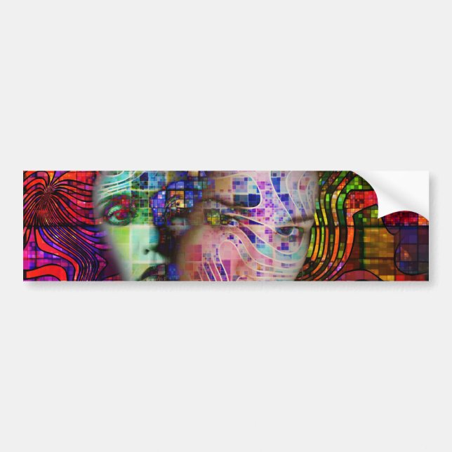Artistic Confusion of Brain Fog Bumper Sticker (Front)