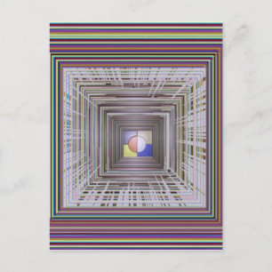 ARTISTIC Cosmic Infinity ART Light end of Tunnel Postcard