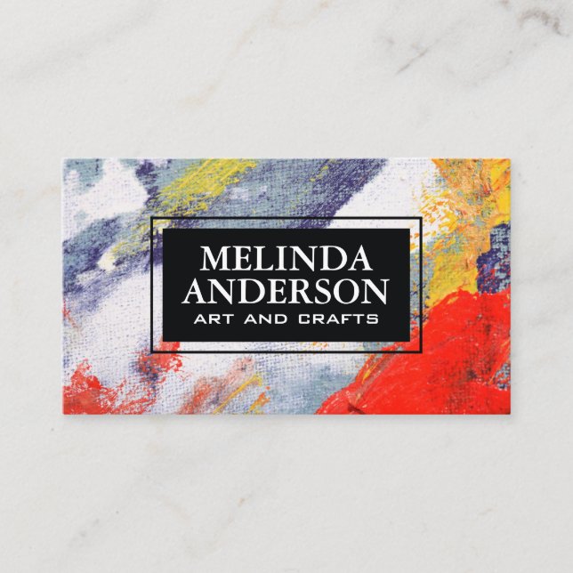 Artistic Creative Background Business Card (Front)