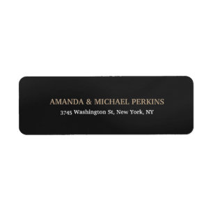 Artistic Creative Dark Grey Colour Stylish Family Return Address Label
