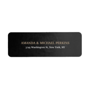 Artistic Creative Dark Grey Gradient Class Family Return Address Label